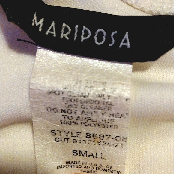 Mariposa Vintage Halter Sheath  Dress,Ivory Sparkle Beads, Pleats, Long, XS-S - Picture 6 of 10